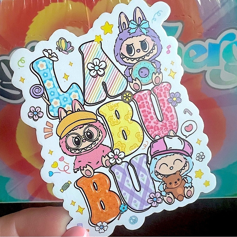Labubu Design Wall Magnet Colorful Monsters Fridge Magnet - Picture 4 of 5